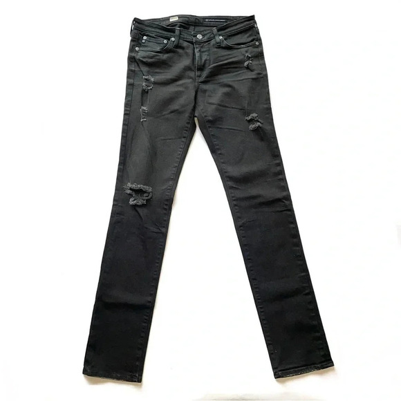 AG Adriano Goldschmeid Premiere Skinny Straight Leg Jean Grey Size 29R - Picture 3 of 12